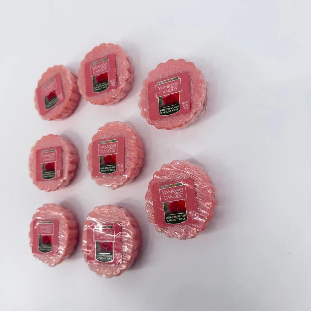 NEW Lot of 8 Yankee Candle Sun-Drenched Apricot Rose Wax Melt Tart 0.8oz 1577164